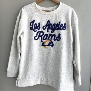 Los Angeles Rams Heather Grey Pullover Size Medium